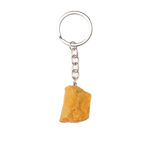 HZ Real Genuine Natural Stone Healing Crystal Tumbled Raw Stone Gem Stone Yellow Aventurine Key Chains Accessories
