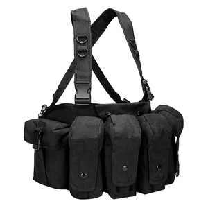 Sac bandoulière en nylon pour la chasse, gilet tactique personnalisé pour hommes, harnais de poitrine Molle, fermeture éclair étanche - Product Image 3