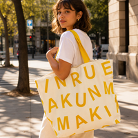 Sac fourre-tout en toile BSBH avec motif imprimé, sacs en coton, grand sac de transport pour femmes, shopping, travail, vacances et activités de plein air