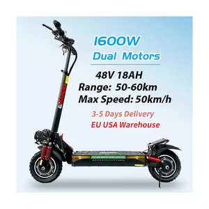 EU US UK Warehouse 48V18インチオフロードタイヤ1600Wデュアルモーター高速電動スクーター電動大人強力な卸売格安