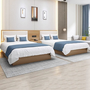 Usine directe <span class=keywords><strong>hôtel</strong></span> de luxe moderne chambre ensemble de meubles en bois massif <span class=keywords><strong>5</strong></span> <span class=keywords><strong>étoiles</strong></span> <span class=keywords><strong>hôtel</strong></span> standard cadre de lit panneau têt - Product Image 6
