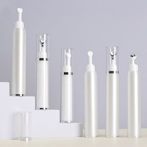 ภาชนะบรรจุครีมปิดตาสุญญากาศติดผนังสองชั้นพลาสติกหรูหราขนาด5มล./10มล./15มล. พร้อมการพิมพ์สกรีนผ้าไหมแบบสุญญากาศ - Product Image 2