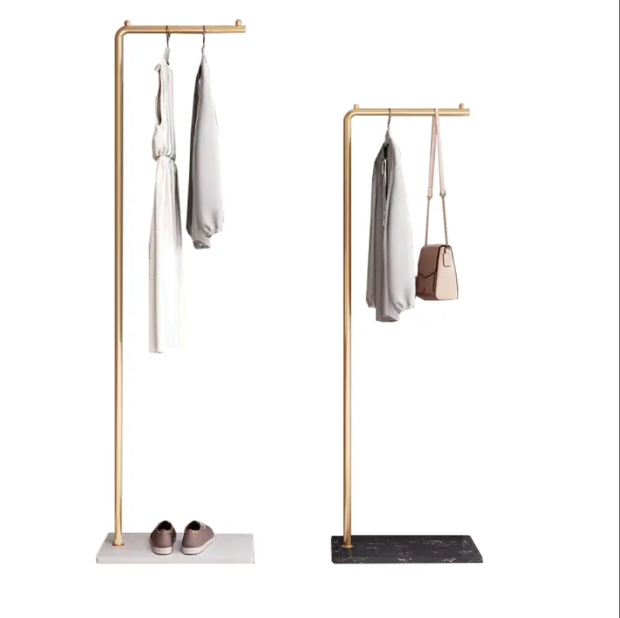 New Type Top Sale Luxury Standing Marble Base Clothes Hanger Hat Coat Rack