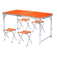 Vente en gros d'ensemble table et chaises de pique-nique extensibles design moderne mobilier de salle à manger d'extérieur en aluminium style pliable