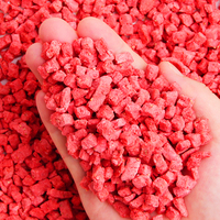 Natuurlijk gevriesdroogde aardbeienkorrels, bulk FD fruit grondstof, aangepaste verpakkingen & private label beschikbaar