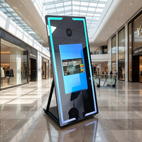 Machine de photomaton de luxe 65 pouces avec écran tactile 32 pouces et support DSLR pour les entreprises de location de services de mariage haut de gamme