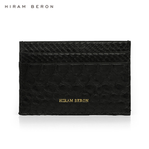 Tarjetero de Diseño Italiano de Cuero de Lujo Negro Premium de la Marca Personalizada Hiram Beron - Product Image 2