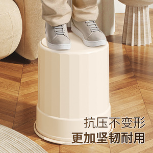 Large Round Lidless Trash Can 12L Above Big Size Indoor Use For Kitchen Bathroom Bedroom Office - Product Image 3