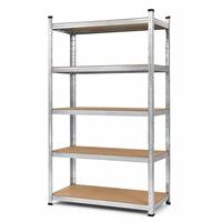 Étagère de rangement robuste en acier à 5 niveaux avec trous papillon, réglable, pour l'organisation du sous-sol et du garde-manger