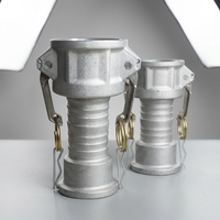 Raccords rapides Camlock en aluminium, type C avec filetage BSP, surface lisse pour applications de plomberie