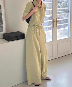 Tuta Polo <span class=keywords><strong>donna</strong></span> personalizzata con spalline sottili collant Casual larghi per l'estate - Product Image 2