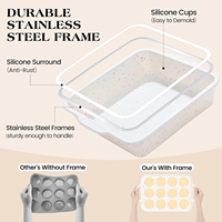 Moule à pain et à gâteau en silicone SILIKOLOVE, forme carrée, LFGB, antiadhésif, sans BPA, avec cadre renforcé en métal, pour toast et brownie