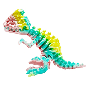 Figurine articulée de squelette de Dilophosaure imprimée en 3D avec crête articulée, jouet de bureau flexible STEM, cadeau pour les 7 ans et plus, fabriqué en Chine, produit transfrontalier très demandé - Product Image 3