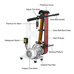 Máquina pulidora y lijadora de banda industrial vertical multifuncional con motor de cobre para metal - Product Image 5