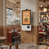 Kiosque à écran tactile capacitif mural pour utilisation en intérieur Commande en libre-service Paiement Lecteur de code QR Lecteur de code-barres POS
