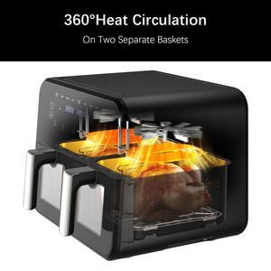 10L Multifunctional Air Fryer Dual Zones Air Fryers <strong>Oven</strong> with Visual Windows - Product Image 4