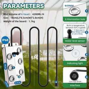 12-6 đầu siêu âm sương mù tạo độ ẩm không khí preserver cho rau cá xe tăng nấm nhà máy sản xuất sương mù cho siêu âm <span class=keywords><strong>Fogger</strong></span> - Product Image 2