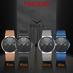 Reloj Minimalista Unisex Ultrafino IP Azul, Reloj de Pulsera de Acero Inoxidable para Hombre, Reloj de Negocios para Hombre con Multifunción - Product Image 2