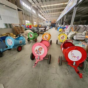 Train touristique sans rails de grande taille de haute qualité pour l'extérieur, attractions, promenade parent-enfant sur une <span class=keywords><strong>ferme</strong></span>, train électrique à tambour à huile - Product Image 6