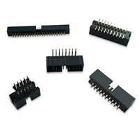 2,54 3 Conector hembra de 16 pines Doble fila 180 grados conector de cable a placa PCB