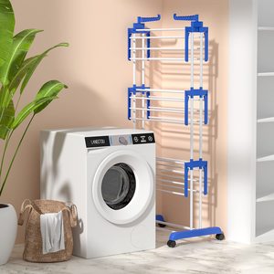 KHÁCH SẠN cấp có thể gập lại sắt đôi khăn Giá nhiều lớp hộ gia đình Sấy Giá có thể điều chỉnh mở rộng thiết kế cho căn hộ sử dụng - Product Image 3