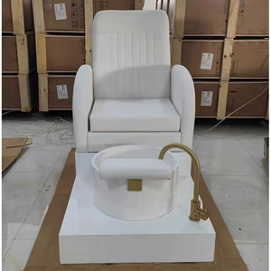 Luxury Spa Pedicure <b>Chair</b> Reclining Seat Whirlpool <b>Vibration</b> Massage Ceramic Plastic Tub Automatic Drainage - Product Image 2