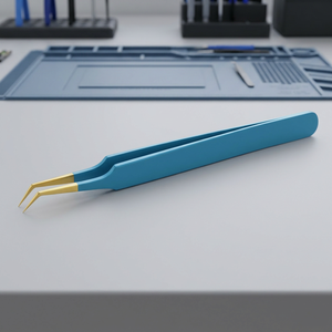Pinzas Profesionales para Pestañas con Punta Curva de Precisión, Acero Inoxidable, Herramienta de Aplicación de Extensiones de Pestañas de Volumen - Product Image 4