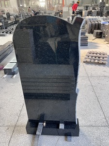 Nueva lápida de granito negro Grandee, estilo ruso tradicional, con tallado de árbol, monumentos, lápida funeraria - Product Image 4