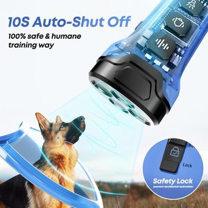 Dispositivo Disuasorio de Ladridos para Perros Atvioo, 3 Emisores Ultrasónicos, Recargable, Impermeable, Entrenamiento Humano para Perros, Azul - Product Image 6