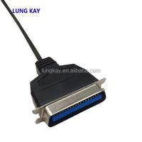 Kabel Printer Paralel USB 2.0 CN36 36-Pin Male/Female, Konduktor Tembaga Berlapis Timah, Selubung PVC untuk Penggunaan Printer/Scanner