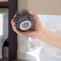 Brosse électrique pour cuvette de toilette Brosse en silicone automatique électrique Uv pour toilette Ensemble de support pour salle de bain