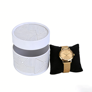 Vente en gros de tubes en carton rigide écologiques réutilisables personnalisés de luxe pour l'emballage de montres, de bijoux, de bougies et de cadeaux - Product Image 1