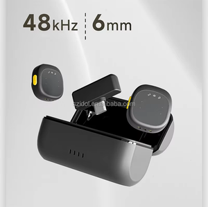 D07 Không Dây Lavalier Microphone Tiếng Ồn Hủy Bỏ Âm Thanh Video Ghi Âm Mini Mic Cho Iphone Android <span class=keywords><strong>Facebook</strong></span> Youtube Sống - Product Image 2