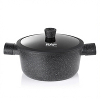 RAF R.80002 Ensemble de 5 ustensiles de cuisine en alliage d'aluminium antiadhésif, casseroles et faitout de cuisine, vente en gros