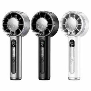 3-in-1 Portable Battery-Powered Metal Outdoor <strong>Cooling</strong> Fan N68 Mini Handheld Turbo Fan Ice Plate <strong>Mist</strong> <strong>Spray</strong> 100-Speed Humidify - Product Image 1