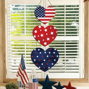 Placa Decorativa de Madera con Bandera Americana para Colgar en la Pared, Regalo Promocional para el Hogar, Fiestas, Cafeterías y Eventos Patrióticos - Product Image 1