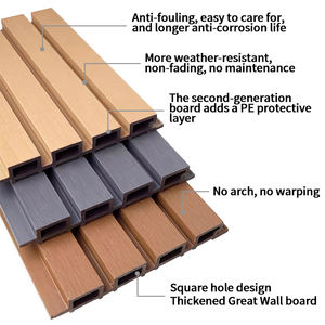 Panel de pared Wpc con luz Led a prueba de agua nuevo Panel de pared <span class=keywords><strong>Techwood</strong></span> Wpc para paneles de coextrusión Led 3D para exteriores - Product Image 6