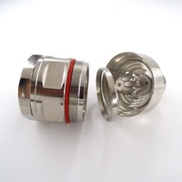Conector Coaxial RF para Microondas con Contacto de Cobre y Abrazadera Macho DIN 7/16, Antena Alimentadora de Espuma de 1-5/8'' y 50 Ohmios