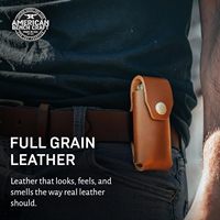 Pochette EDC en cuir avec boucle de ceinture, porte-clés à bouton-pression, étanche et durable pour le camping en plein air, le transport quotidien et les voyages
