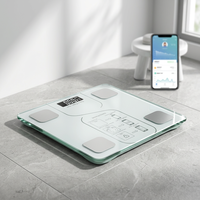 Balance Personnelle Numérique 180kg Verre Trempé 5mm Fonction IMC Précision 100g