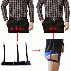 2 Piezas Unisex de Negocios Ajustables Sujetadores de Camisa con Hebillas de Clip Elásticas para Pierna y Muslo, Sujetadores de Camisa Metálicos - Product Image 2