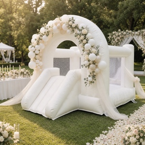 Château gonflable et maison Noco White Mini en PVC pour réunion de famille avec souffleur gratuit pour enfants et adultes - Product Image 3