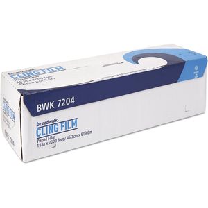 Rollo de Plástico Desechable para Envolver Alimentos Boardwalk 7204, 18 Pulgadas x 2000 Pies, Película de PVC para Envolver Alimentos - Product Image 2