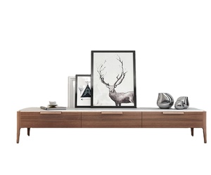 Italian luxury design tv stand living room furniture marble top wooden frame corner tv cabinet modern