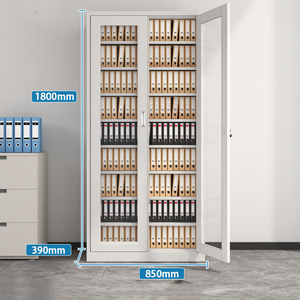 Armoires de rangement en métal à 2 portes en verre pour bureau Armoire de classement en acier Armoire de rangement en acier à <span class=keywords><strong>6</strong></span> <span class=keywords><strong>tiroirs</strong></span> - Product Image 5