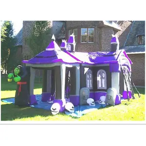 Vui Vẻ Halloween Inflatable Ngôi Nhà Ma Ám Để Bán Bounce House Halloween Inflatable Quan Tài