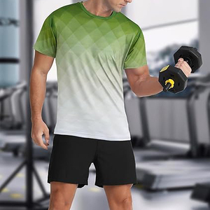 Imprimé personnalisé été hommes respirant séchage rapide léger T-shirt de course 100% polyester - Product Image 2