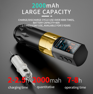 Professionnel sans fil nouveau réglable 2000mAh voyage sans fil affichage stylo de tatouage sans fil <span class=keywords><strong>Machine</strong></span> à tatouer <span class=keywords><strong>rotative</strong></span> - Product Image 5