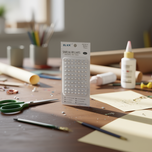 Adesivi a Forma di Stella con Strass Scintillanti Ilan 10mm Colore 01 Circa 77 Pezzi - Product Image 2