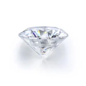 White D Color Round Cut VVS1 Moissanite Stone Loose Gemstone Synthetic Diamond with Certificate